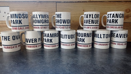 Stadium Postcode Mugs