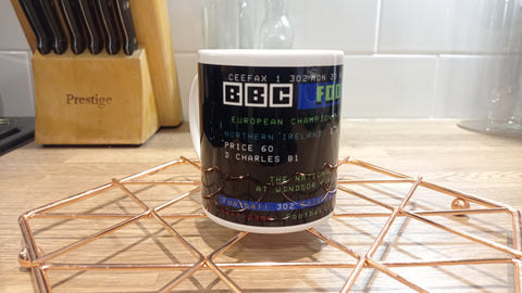 Northern Ireland 2-0 Denmark Ceefax Mug