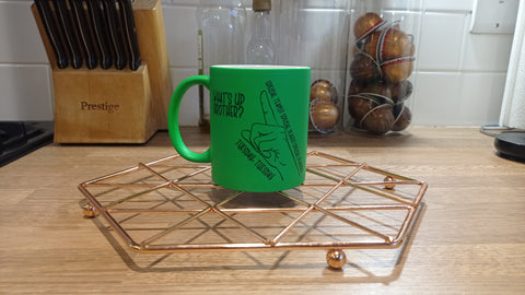 What's Up Brother? Fluo Green Mug