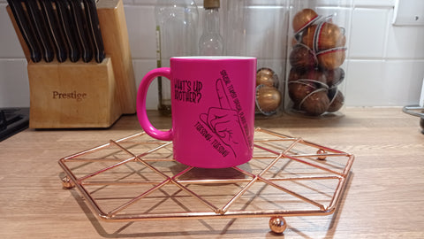 What's Up Brother? Fluo Pink Mug