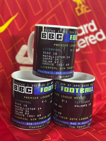 Liverpool 5-1 Spurs (Premier League Champions) Ceefax Mug