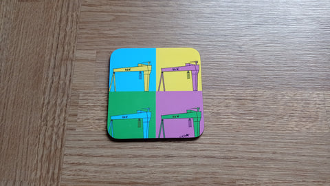 Pop Art Cranes Multicolour Coaster
