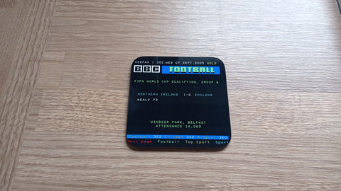 Northern Ireland 1-0 England Ceefax Coaster