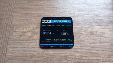 AC Milan 3-3 Liverpool Ceefax Coaster