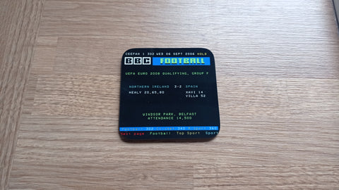 Northern Ireland 3-2 Spain Ceefax Coaster