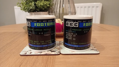 Brentford Own Manchester Ceefax Mugs